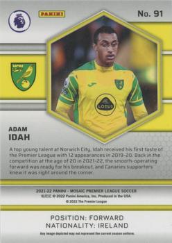 2021-22 Panini Mosaic Premier League #91 Adam Idah Back