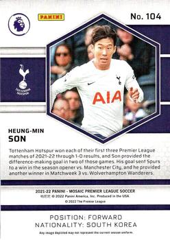 2021-22 Panini Mosaic Premier League #104 Heung-Min Son Back