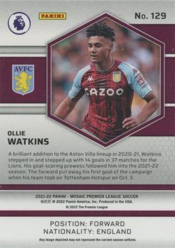 2021-22 Panini Mosaic Premier League #129 Ollie Watkins Back