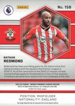 2021-22 Panini Mosaic Premier League #158 Nathan Redmond Back