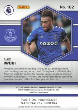 2021-22 Panini Mosaic Premier League #162 Alex Iwobi Back