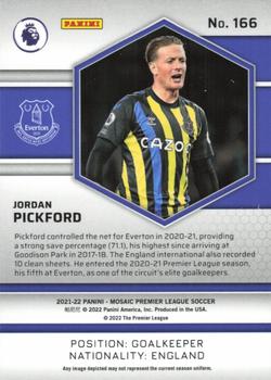 2021-22 Panini Mosaic Premier League #166 Jordan Pickford Back