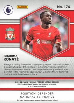 2021-22 Panini Mosaic Premier League #174 Ibrahima Konate Back