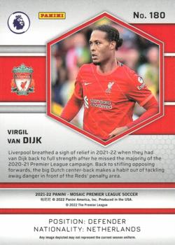 2021-22 Panini Mosaic Premier League #180 Virgil van Dijk Back