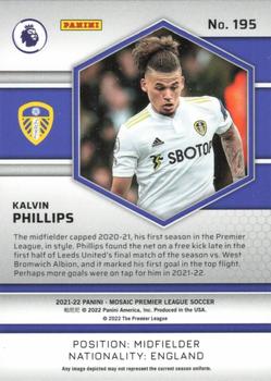 2021-22 Panini Mosaic Premier League #195 Kalvin Phillips Back