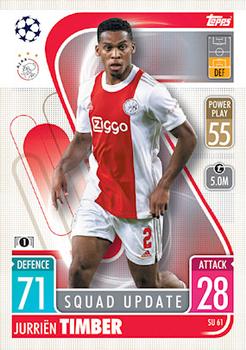 2021-22 Topps Match Attax Champions & Europa League Extra - Squad Update #SU61 Jurriën Timber Front
