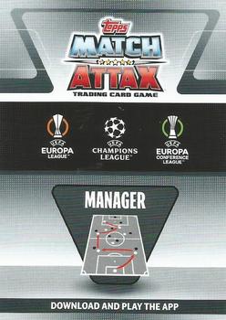2021-22 Topps Match Attax Champions & Europa League Extra - Manager #MAN1 Pep Guardiola Back