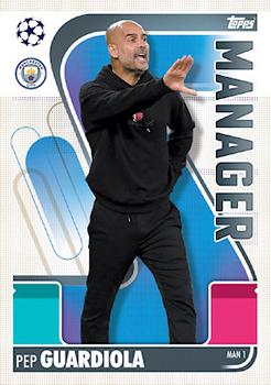 2021-22 Topps Match Attax Champions & Europa League Extra - Manager #MAN1 Pep Guardiola Front