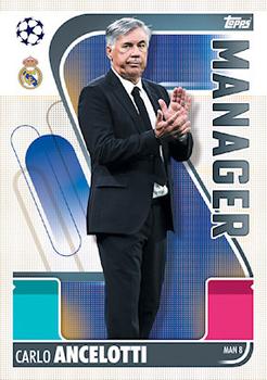 2021-22 Topps Match Attax Champions & Europa League Extra - Manager #MAN8 Carlo Ancelotti Front