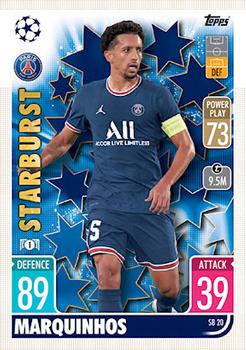 2021-22 Topps Match Attax Champions & Europa League Extra - Starburst #SB20 Marquinhos Front