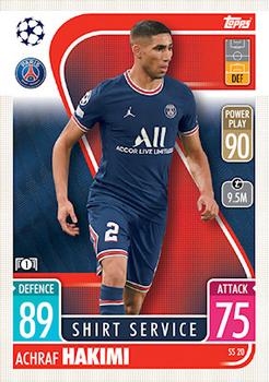 2021-22 Topps Match Attax Champions & Europa League Extra - Shirt Service #SS20 Achraf Hakimi Front