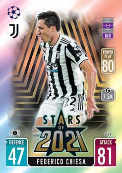 2021-22 Topps Match Attax Champions & Europa League Extra - Stars of 2021 #STA9 Federico Chiesa Front