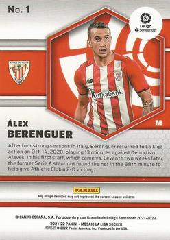 2021-22 Panini Mosaic La Liga #1 Alex Berenguer Back