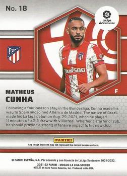 2021-22 Panini Mosaic La Liga #18 Matheus Cunha Back