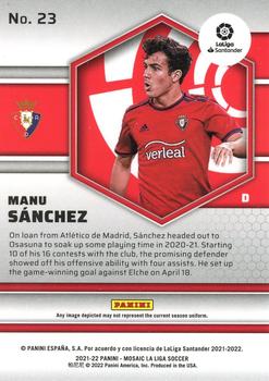 2021-22 Panini Mosaic La Liga #23 Manu Sanchez Back