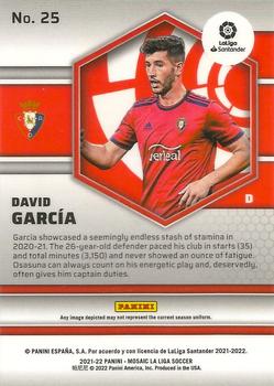 2021-22 Panini Mosaic La Liga #25 David Garcia Back