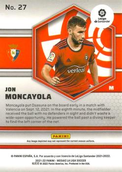 2021-22 Panini Mosaic La Liga #27 Jon Moncayola Back