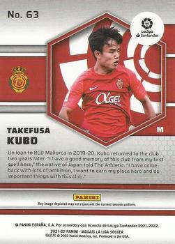 2021-22 Panini Mosaic La Liga #63 Takefusa Kubo Back