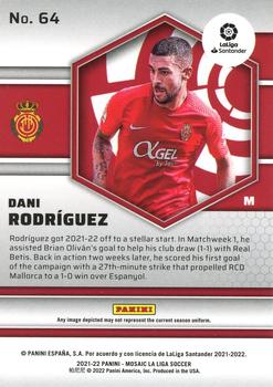 2021-22 Panini Mosaic La Liga #64 Dani Rodriguez Back