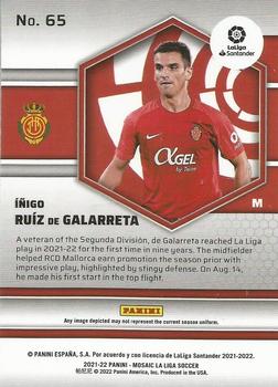 2021-22 Panini Mosaic La Liga #65 Inigo Ruiz de Galarreta Back