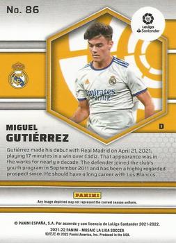 2021-22 Panini Mosaic La Liga #86 Miguel Gutierrez Back