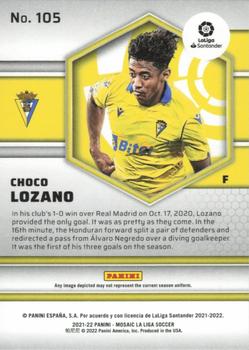 2021-22 Panini Mosaic La Liga #105 Choco Lozano Back