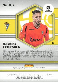 2021-22 Panini Mosaic La Liga #107 Jeremias Ledesma Back