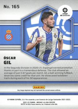 2021-22 Panini Mosaic La Liga #165 Oscar Gil Back