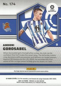 2021-22 Panini Mosaic La Liga #174 Andoni Gorosabel Back