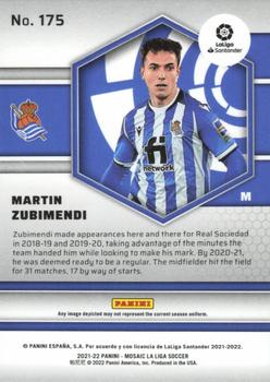 2021-22 Panini Mosaic La Liga #175 Martin Zubimendi Back
