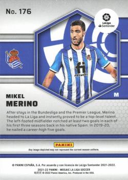 2021-22 Panini Mosaic La Liga #176 Mikel Merino Back