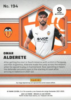2021-22 Panini Mosaic La Liga #194 Omar Alderete Back