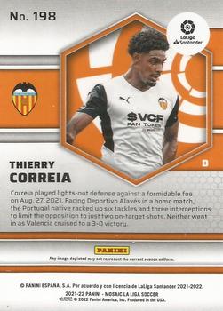 2021-22 Panini Mosaic La Liga #198 Thierry Correia Back