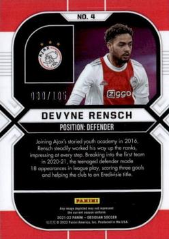 2021-22 Panini Obsidian #4 Devyne Rensch Back