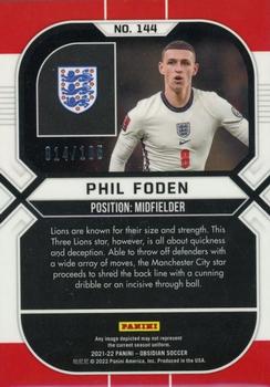 2021-22 Panini Obsidian #144 Phil Foden Back