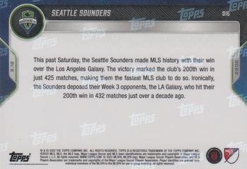 2022 Topps Now MLS #016 Seattle Sounders Back