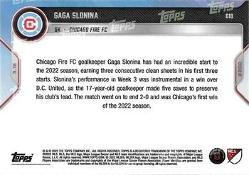 2022 Topps Now MLS #018 Gabriel Slonina Back