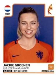 2017 Panini UEFA Women's EURO 2017 The Netherlands Stickers #28 Jackie Groenen Front