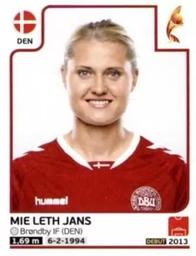 2017 Panini UEFA Women's EURO 2017 The Netherlands Stickers #64 Mie Leth Jans Front