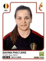 2017 Panini UEFA Women's EURO 2017 The Netherlands Stickers #92 Davina Philtjens Front