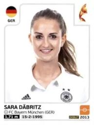 2017 Panini UEFA Women's EURO 2017 The Netherlands Stickers #110 Sara Dabritz Front