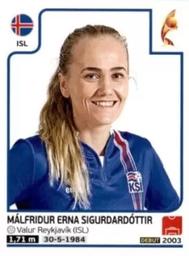 2017 Panini UEFA Women's EURO 2017 The Netherlands Stickers #201 Malfridur Erna Sigurdardottir Front