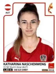 2017 Panini UEFA Women's EURO 2017 The Netherlands Stickers #219 Katharina Naschenweng Front