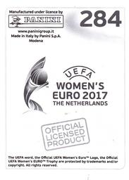 2017 Panini UEFA Women's EURO 2017 The Netherlands Stickers #284 Rachel Corsie Back