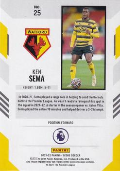 2021-22 Score Premier League #25 Ken Sema Back