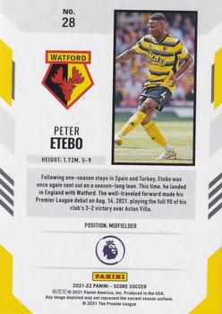 2021-22 Score Premier League #28 Peter Etebo Back