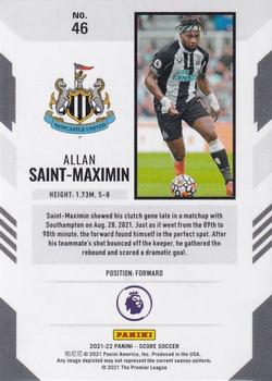 2021-22 Score Premier League #46 Allan Saint-Maximin Back