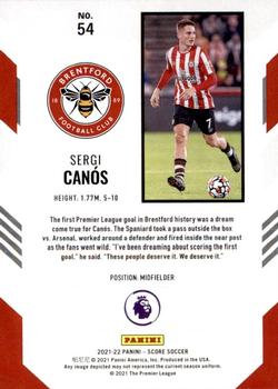 2021-22 Score Premier League #54 Sergi Canos Back