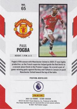 2021-22 Score Premier League #65 Paul Pogba Back