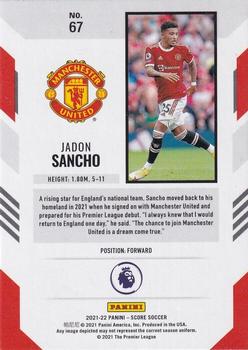 2021-22 Score Premier League #67 Jadon Sancho Back